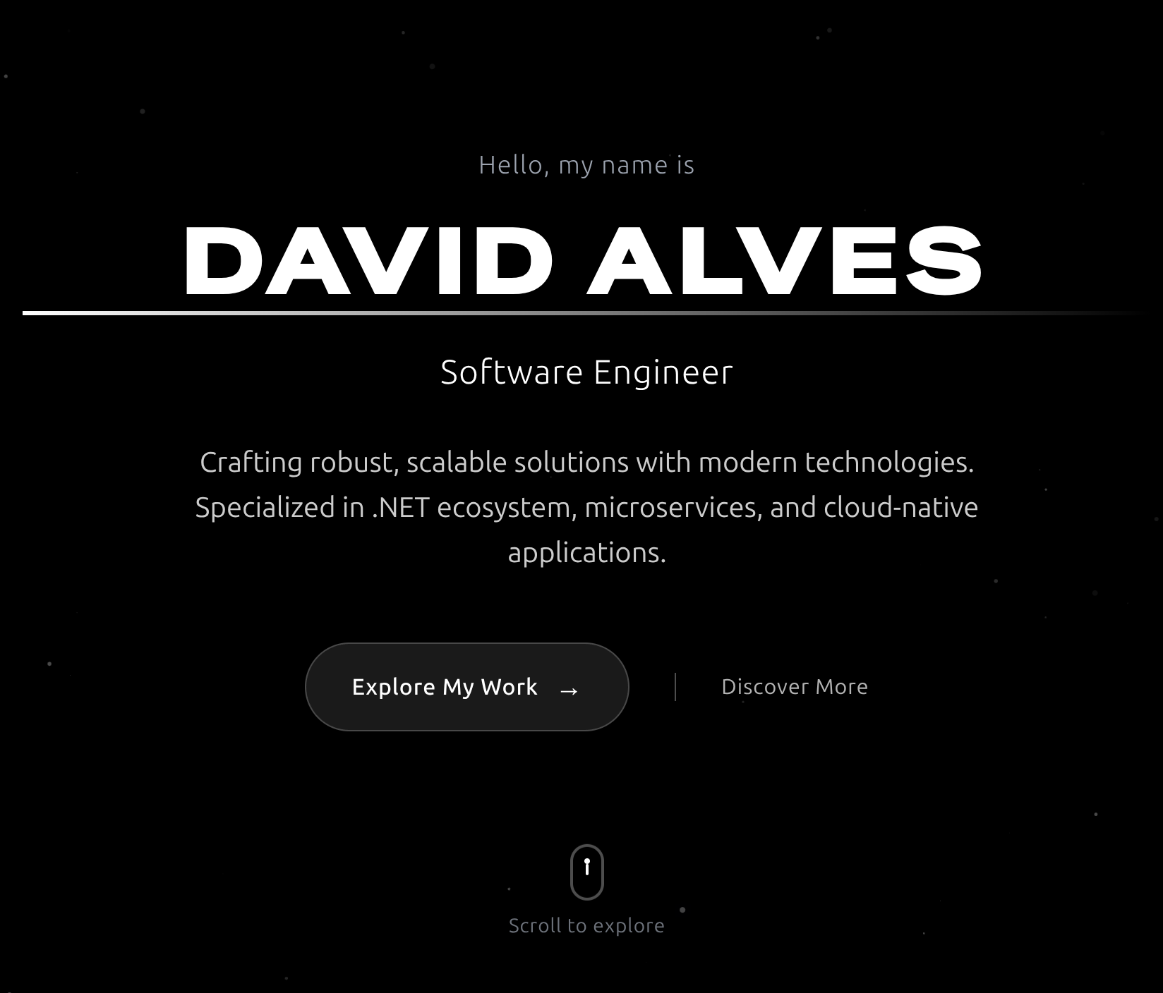 Portfolio website screenshot