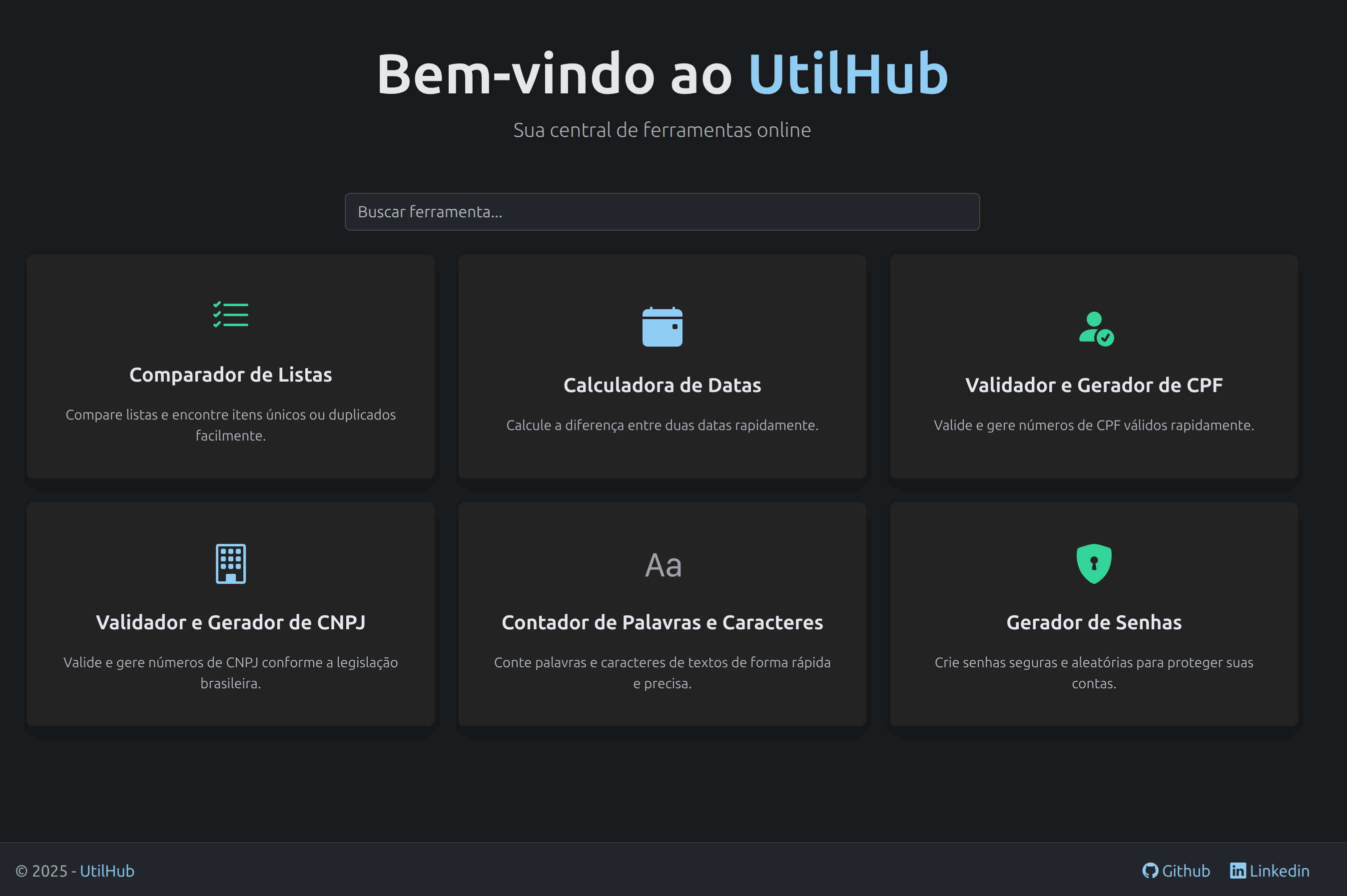 UtilHub project screenshot